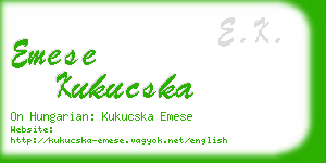 emese kukucska business card